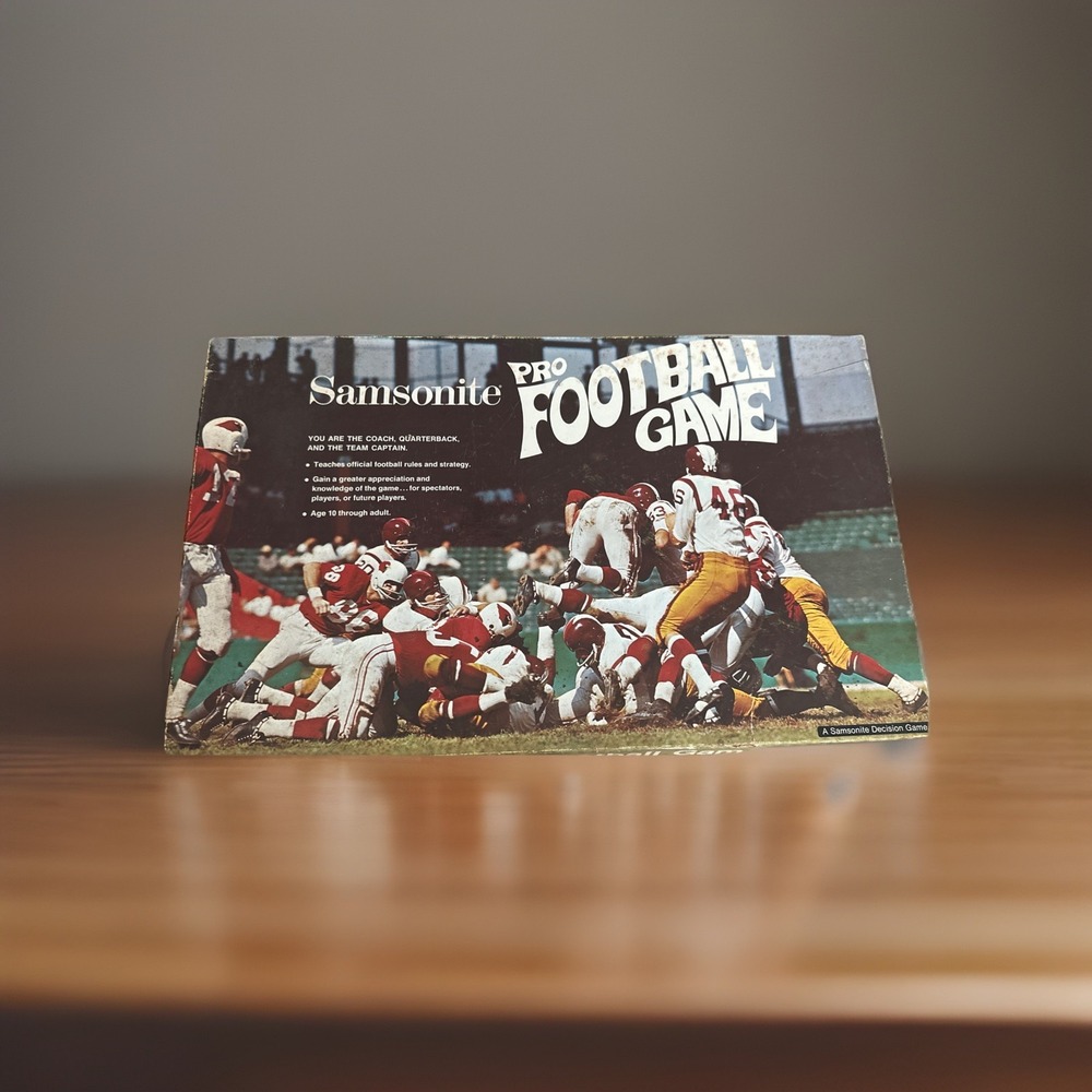 Samsonite Pro Football Board Card‎ Game 1970 COMPLETE
